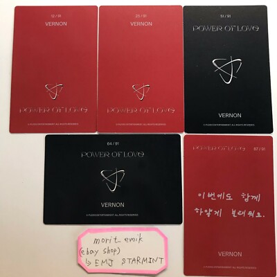 VERNON SEVENTEEN - POWER OF LOVE - Concert Official Photo card