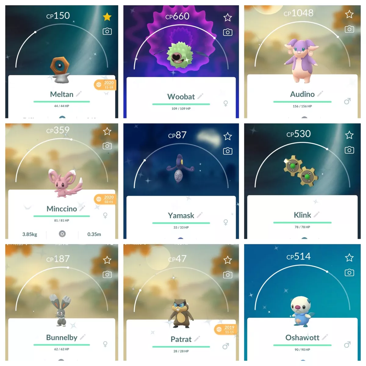 Pokemon Trade Go - Shiny Gen 5,6,7 - Cubchoo, Archen, Dewpider, Vullaby,  Grubbin