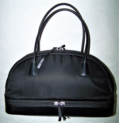BORSA POLLINI TASCHE LEDER SCHWARZ MADE IN ITALY
