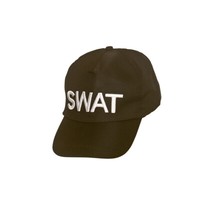 Wicked Costumes Swat Black Polizei Baseball Cap FüR Erwachsene Fancy Dress