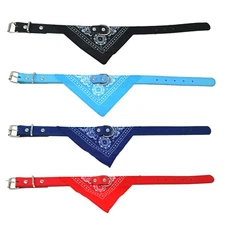 Medium Pet Collar Paisley Bandana Puppy Dog Cat Adjustable Buckle 4 PACK 16.5in