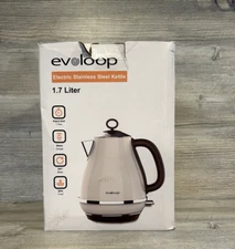 Evoloop Electric Stainless Steel Tea Kettle 1.7 Liter Teapot BPA Free