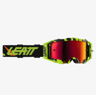 NEW Leatt 5.5 Velocity Dirt Bike Adult Goggles Tiger/Red Mirror Lens Oakley Fox