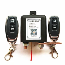 Car Battery Disconnect Relay Master Kill Switch Wireless Dual Remote Universal