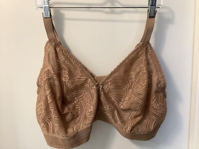 Glamorize Bra Back Closure Nude SZ 46F EUC Wireless