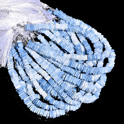 Natural Blue Opal Gemstone Square Shape Smooth Beads 5X5 7X7 mm Strand 8'' GB-489