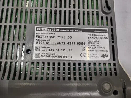 AVM FRITZ!Box 7590 V2 WiFi 6 WLAN Router Modem / Dual-Band, Mesh VDSL/ ADSL - Bild 7 von 8