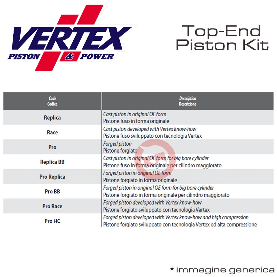 Kit Piston Topend Vertex 4T 89,98 Suzuki Ltz400 Quadsport 2003-12 Compr 12,1:1 - Photo 4/4