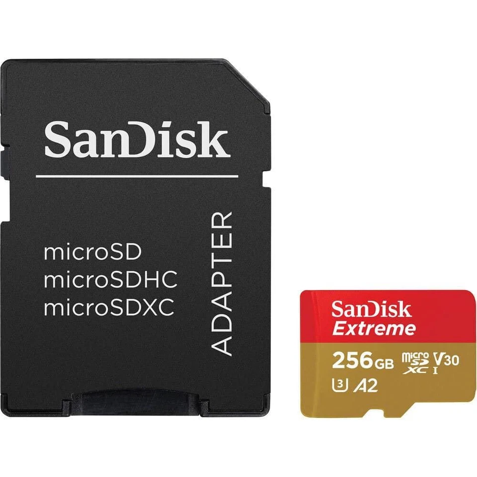SanDisk Extreme microSDXC 190MB/s UHSI U3 V30 with Adapter 256GB  SDSQXAV-256G - Image 3 of 4