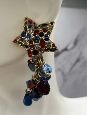 Spectaculaires Boucles D’oreilles Vintage Swarovski Signées - Photo 1/4