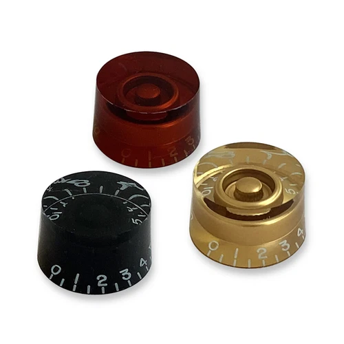 Gibson Style Extra Tall Vintage 50's Speed Knobs - Black, Gold or Amber Set of 4