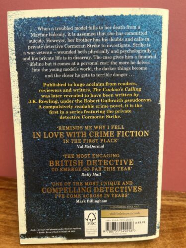 The Cuckoo's Calling: Cormoran Strike Book 1 - by Robert Galbraith. Paperback. - Foto 3 di 3