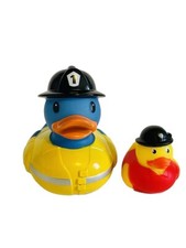 Set Of 2 Firefighter Rubber Duck Duckies