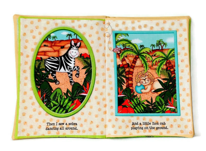 Jungle Home - Libros de tela suave para bebés, niños, niños, niñas, niños Foto 3 de 4