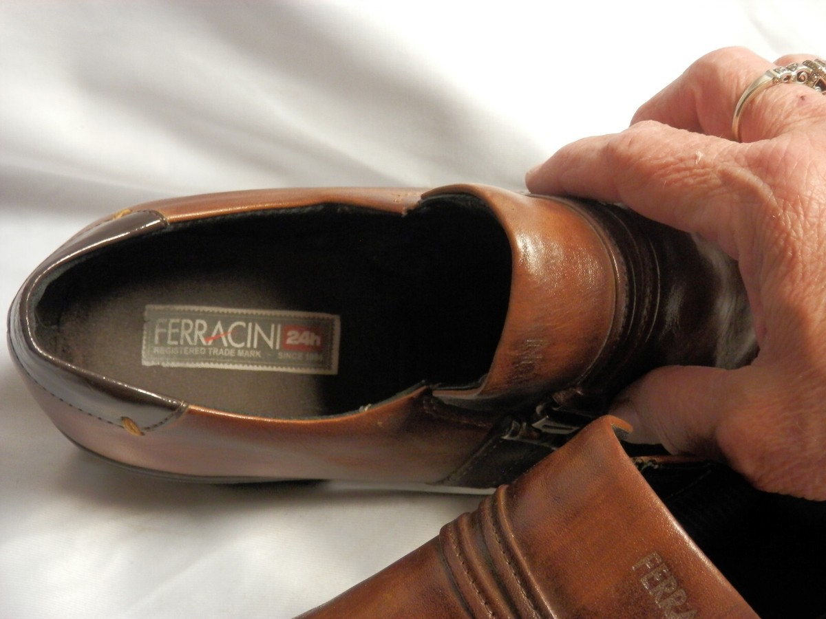 Ferracini 24h Mens Size 9 Brown Leather Oxford Shoes Casual Formal Walking Ferracini Men main image 2