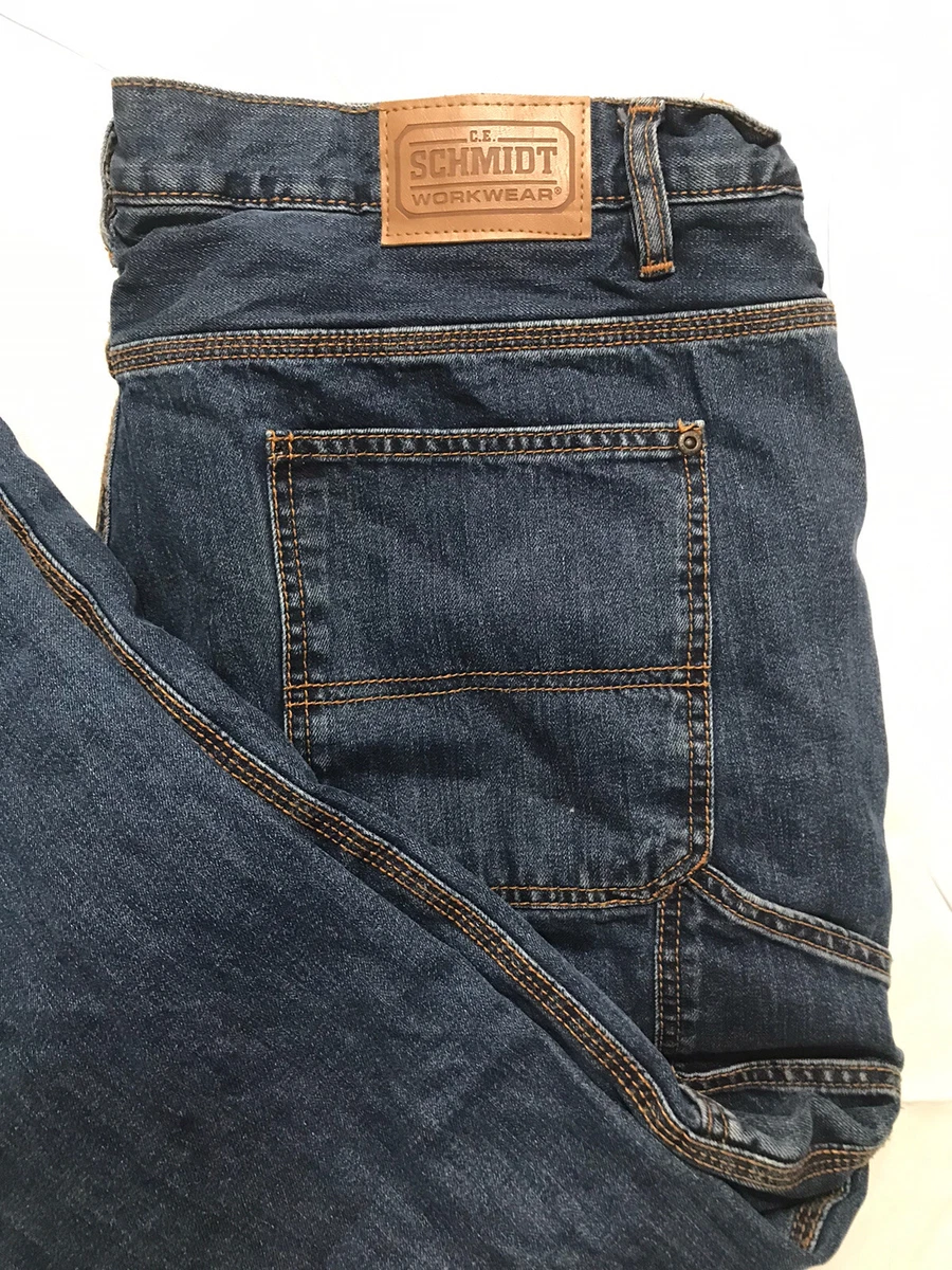 C.E. Schmidt Workwear Fleece Lined Jeans Mens Size 40x30 Carpenter Straight Leg