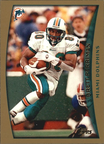 Tarjeta coleccionable de fútbol americano de la NFL Brett Perriman 1998 Topps Miami Dolphins LP x1 - Imagen 1 de 1