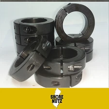 (10) 3/8" SINGLE SPLIT STEEL SHAFT COLLAR BLACK OXIDE SC37S SC037S CLAMP 1SC-037