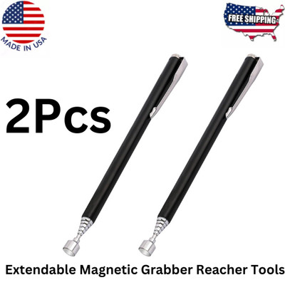 Magnetic Telescoping Pick-Up Tool with Pocket Clip 3 Lb 2Pcs *BRAND NEW*