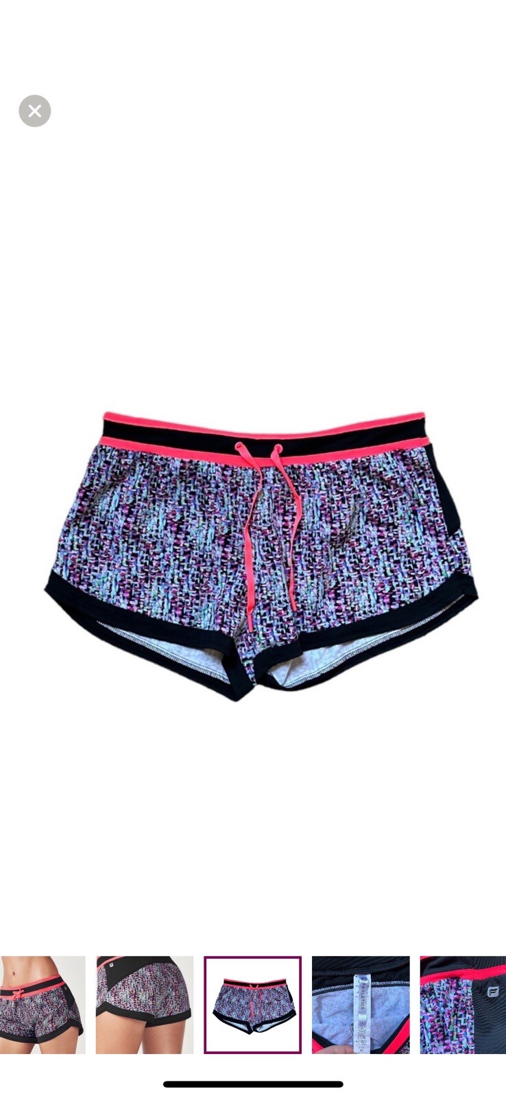 Fabletics Multicolored Lined Running Shorts L Wom… - image 3
