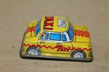 VERY NICE 1950's or 60's TIN LITHO FRICTION YELLOW TAXI CAB