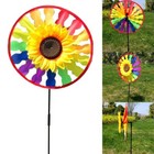 Vibrant Whirling Wind Spinner Sunflower Windmill for Outdoor Activities