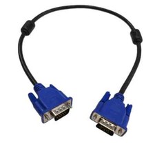 3 9 VGA Monitor Projector Full 15Pin Male Video Short Cable Cord Blue 50cm