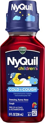 Vicks NyQuil Children's, Nighttime Cold & Cough Multi-Symptom Relief, 8 oz