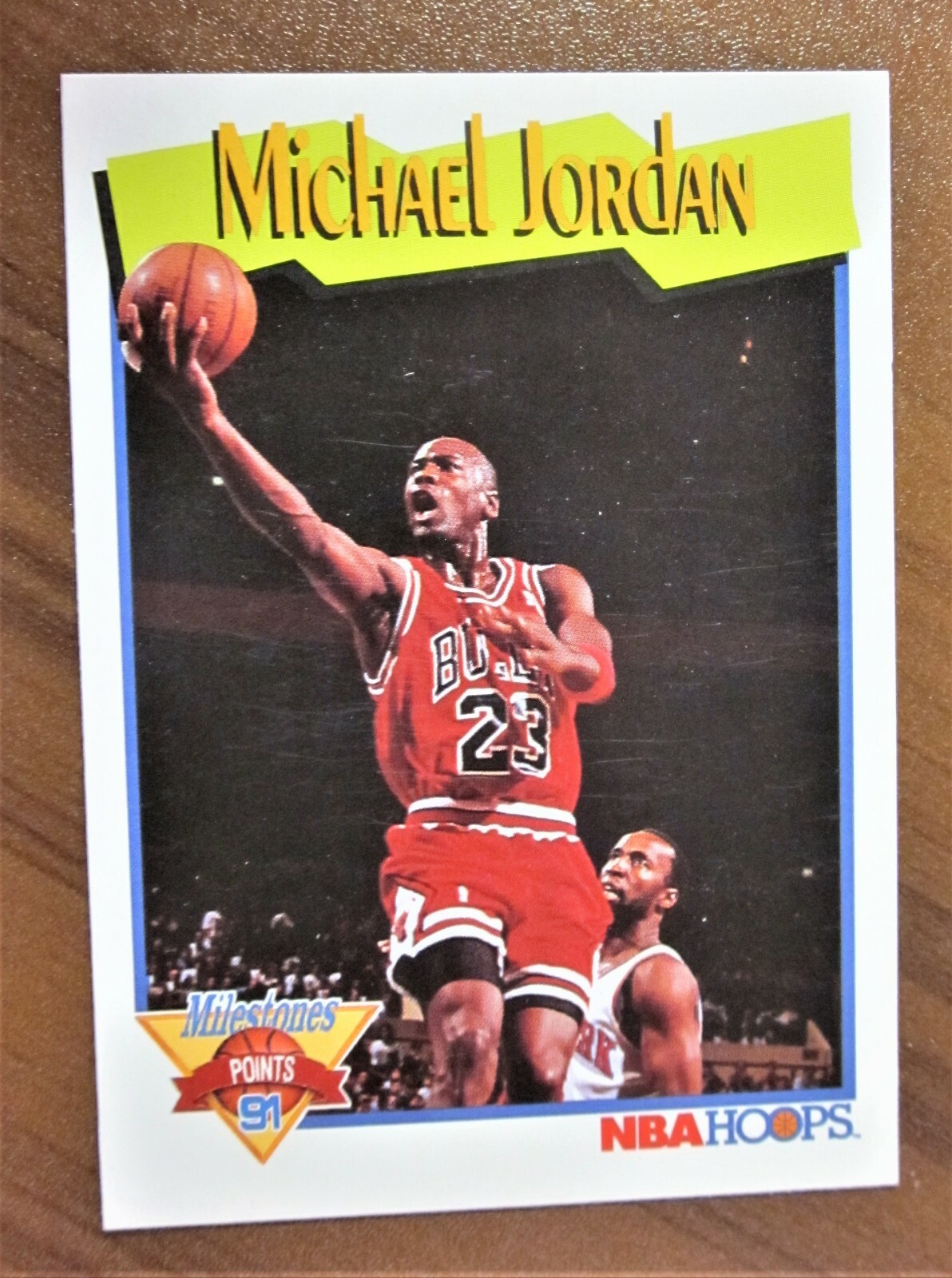 1991-92 NBA Hoops Milestones HOF MICHAEL JORDAN Card #317 ~~ CHICAGO BULLS