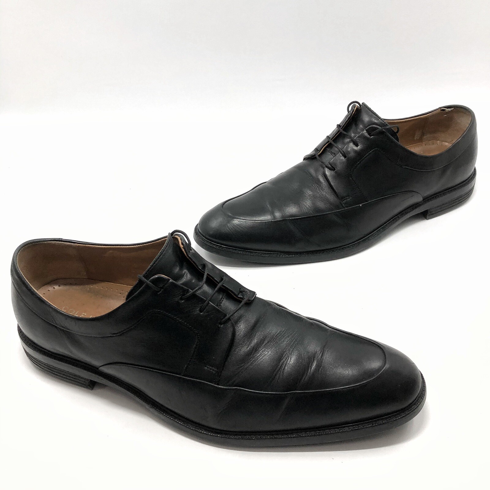 SAOLA Grembiule Cole Haan Grand OS taglia 14M in pelle nera con punta