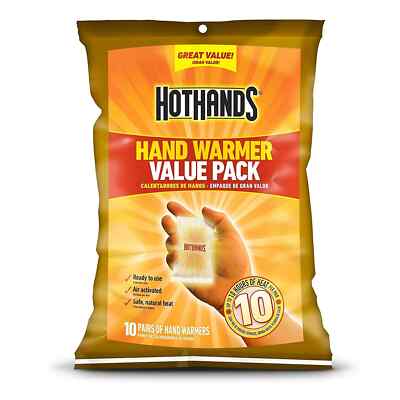 HotHands Hand Warmer 10 Pair Value Pack Piece - 10 Hour Chemical Packets 04/2027