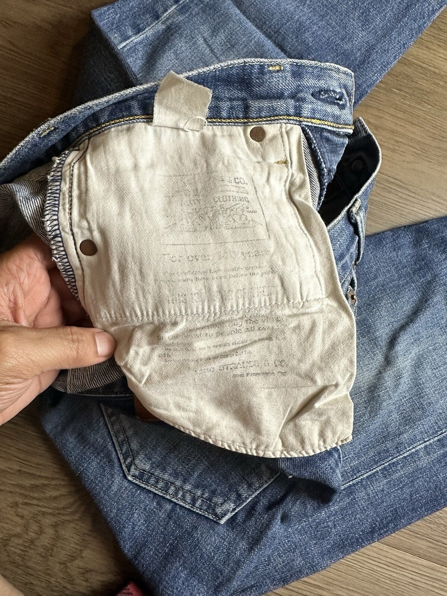 702XX　w29 L36 ② W33 90s LEVI'S 702XX Cinch Back 1930s Reprint model BIG E