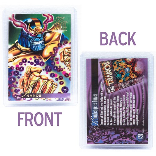 Tarjeta coleccionable básica Flair Marvel anual 1995 THANOS ""Knowledge is Power"" # 128 - Imagen 6 de 12