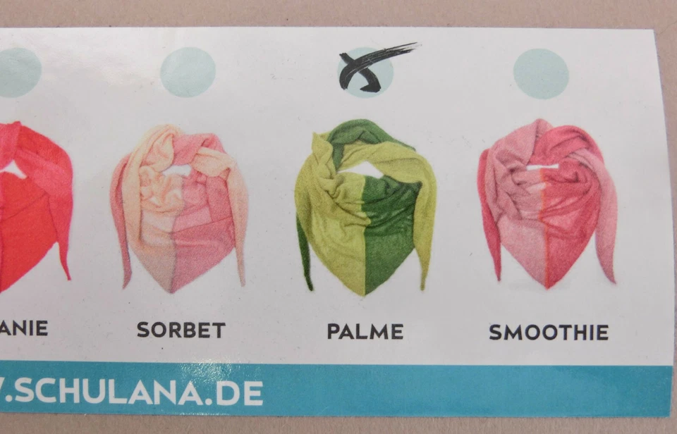 (499,91€/kg): Schulana in the box: Set f.Schultertuch Kit Seta, Palme # 4348 - Bild 2 von 4