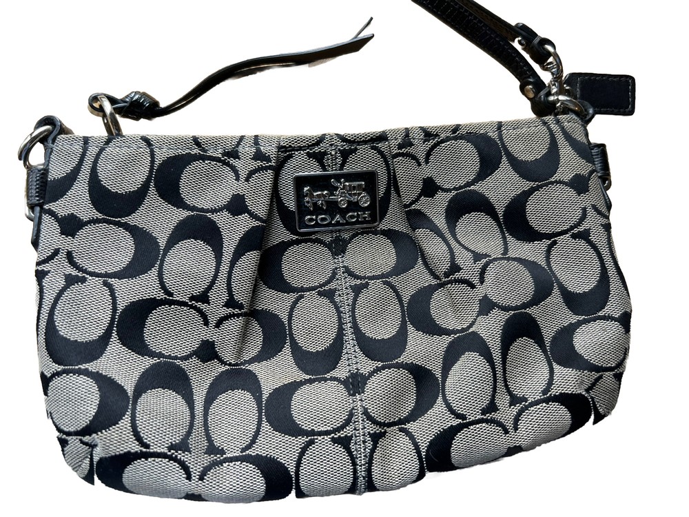 Coach Black Print Wristlet