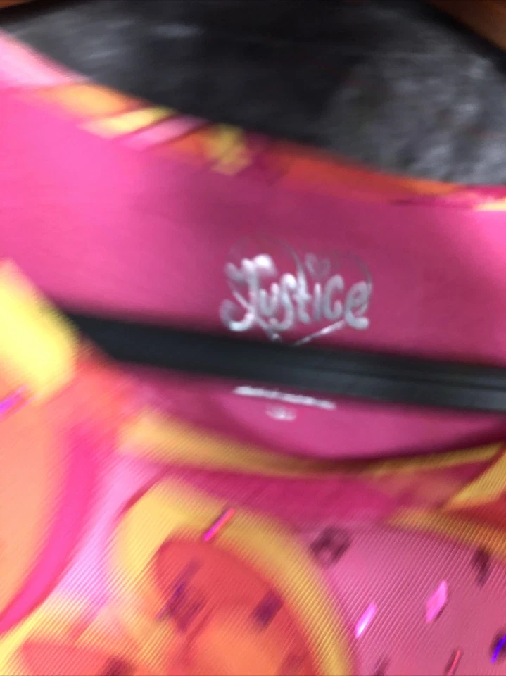 Justice Girls Orange Pink Tie Dress Size 14/16 Junior - Image 4 of 4