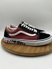 VANS Unisex Old Skool Red/Black Off the Wall Sneakers Size: 7.5M 9W