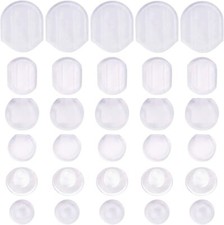 Earring Pads,60 Pieces 6 Sizes Comfort Earring Cushions Pads Silicone for Clip-o