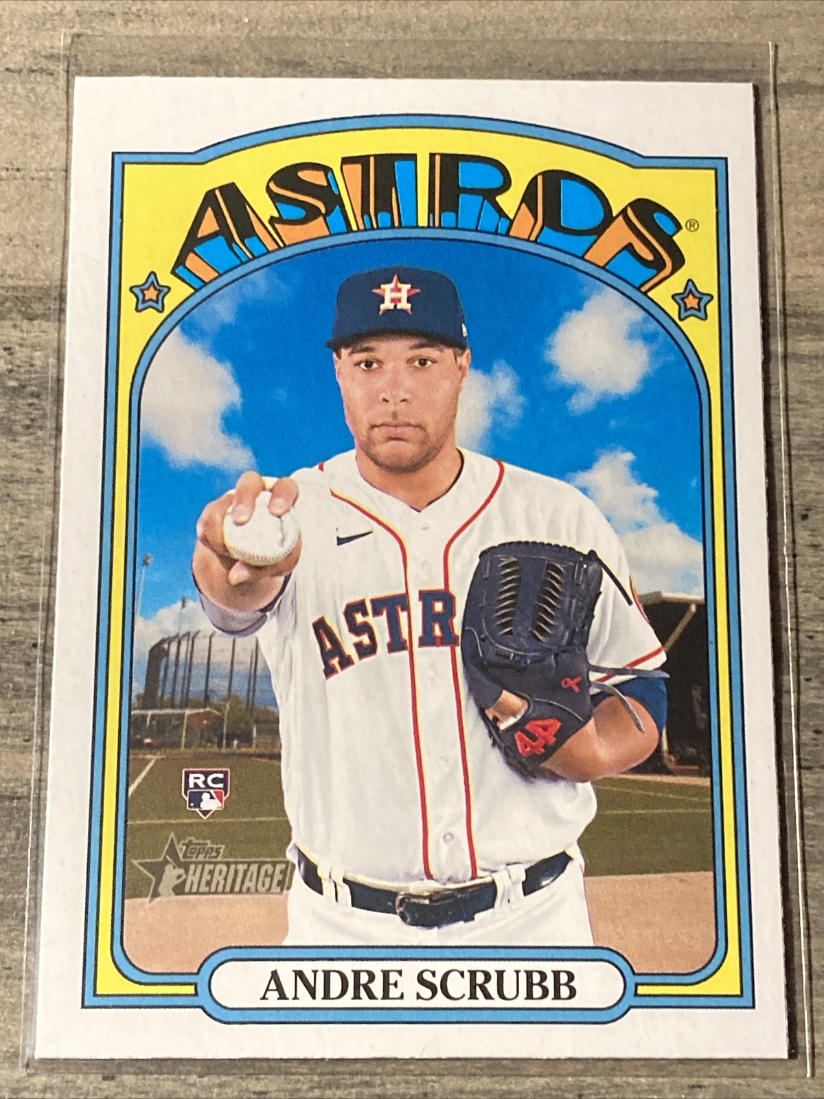 2021 Topps Heritage High Number Base #592 Andre Scrubb - Houston Astros RC
