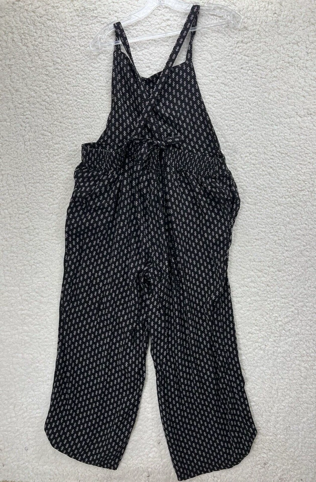 Mono para mujer tórrido negro floral crepé pierna ancha sin espalda Plus 2X Foto 2 de 4