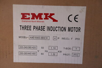 EMK KAE1A90S-4B5E1K 3Phasen Induction Motor OVP