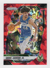Andre Jackson Jr. 2024-25 Panini Prizm Prizms Red Ice Milwaukee Bucks