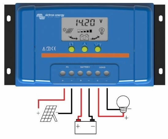 Victron Solar Charger BlueSolar PWM-LCD & USB 12/24V-20A SCC010020050
