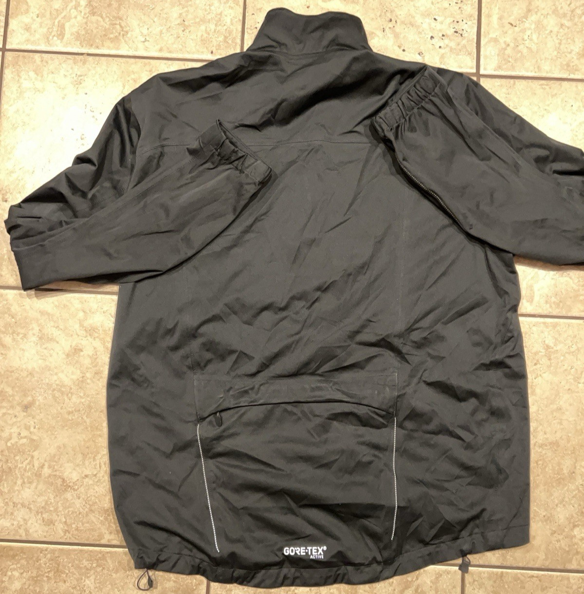 Gore Bike Wear Jacket Mens M Black Windbreaker Full Zip Gore-tex Active