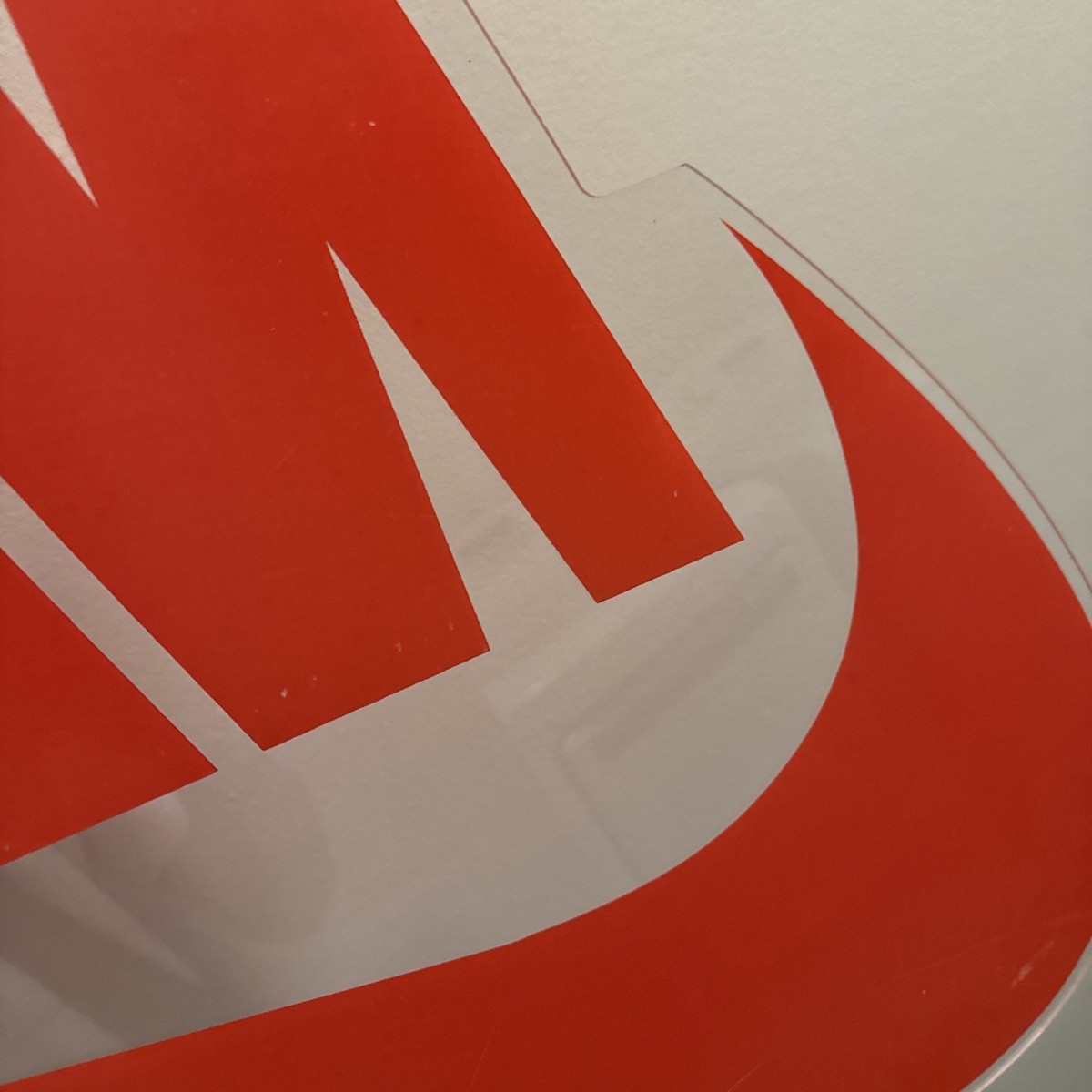 Vintage NIKE Swoosh Hanging Acrylic Sign Store Display / Dealer