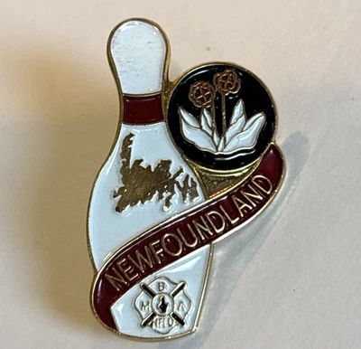 MBA Master Bowlers Association NFLD NL Pitcher Plant Island Bowling Lapel Pin - Image 1 of 4