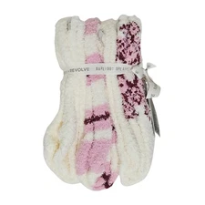 Barefoot Dreams x Revolve Winter Socks Pearl Multi Cozy Chic 3 Pairs MSRP $68!