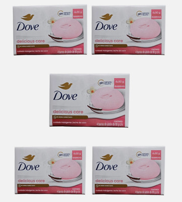 3 x Dove Delicious Care Leche De Coco Kokosmilchseife 4x90g (insgesamt 12 Riegel)