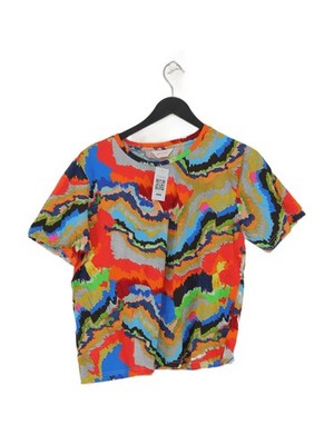 Gorman Damen T-Shirt S Multi Grafik 100% Baumwolle Kurzarm Rundhals Basic