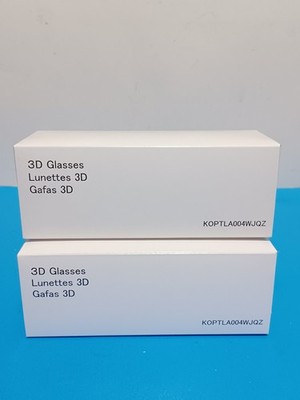 NEW ~ Set of 2 Pairs of Sharp 3D Glasses, LUNETTES 3D TV Model KOPTLA004WJQZ~NIB
